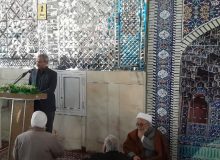برپایی ایستگاه پرسشگری اداره گاز ناحیه کاشمر در مصلای نماز جمعه