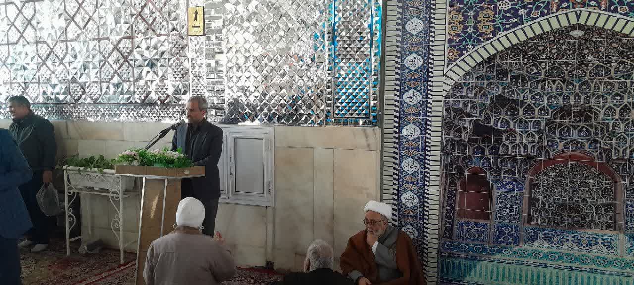 برپایی ایستگاه پرسشگری اداره گاز ناحیه کاشمر در مصلای نماز جمعه